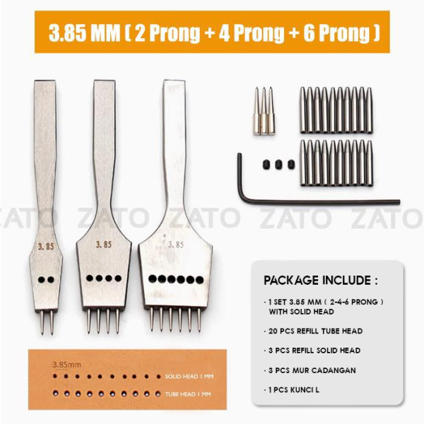 Silver 3.85 mm set ( 2+4+6 ) + Tube Head Refill