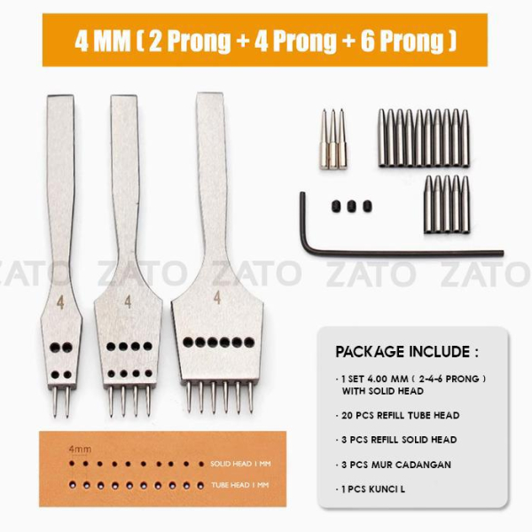 Silver 4.00 mm set ( 2+4+6 ) + Tube Head Refill