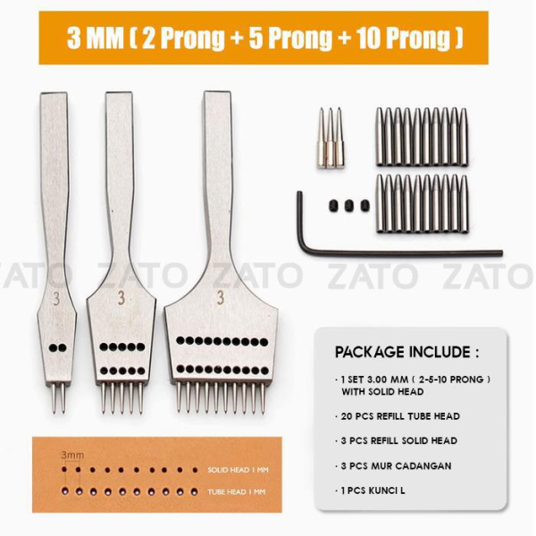 Silver 3.00 mm set ( 2+5+10 ) + Tube Head Refill